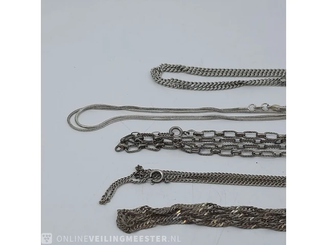 7x zilveren ketting en 1x armband - afbeelding 6 van  18