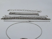 7x zilveren ketting en 1x armband - afbeelding 1 van  18