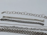 7x zilveren ketting en 1x armband - afbeelding 12 van  18
