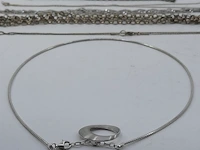 7x zilveren ketting en 1x armband - afbeelding 16 van  18