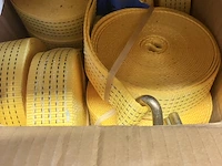 8 gele spanbanden zonder ratelstuk 50mm breed - afbeelding 1 van  5