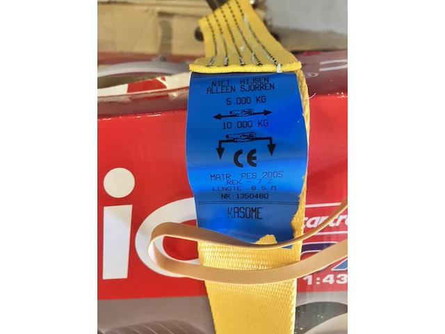 8 gele spanbanden zonder ratelstuk 50mm breed - afbeelding 3 van  5