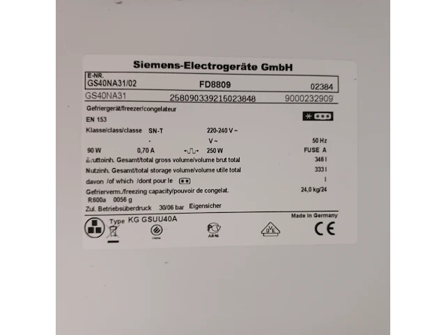 8 laden vriezer, siemens, gs40na31 - nofrost - afbeelding 6 van  8