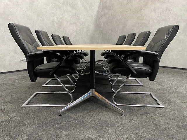 8 persoons lederen conferentieset 370x120 - afbeelding 14 van  27