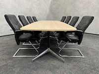 8 persoons lederen conferentieset 370x120 - afbeelding 1 van  27