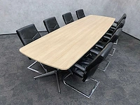 8 persoons lederen conferentieset 370x120 - afbeelding 6 van  27
