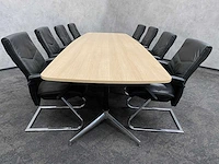 8 persoons lederen conferentieset 370x120 - afbeelding 10 van  27