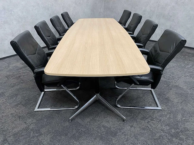 8 persoons lederen conferentieset 370x120 - afbeelding 12 van  27