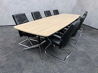 8 persoons lederen conferentieset 370x120 - afbeelding 4 van  27