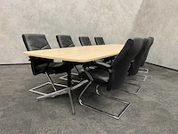 8 persoons lederen conferentieset 370x120 - afbeelding 8 van  27