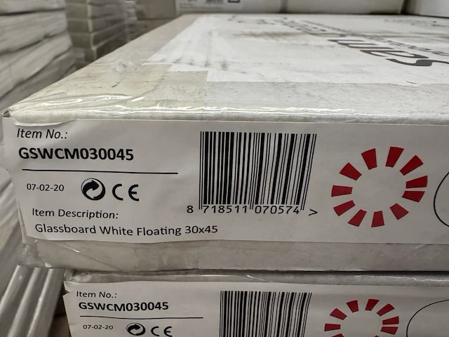 8 whiteboard glas elegance clear white 30x45 cm sam creative, gswcm030045 - afbeelding 5 van  5
