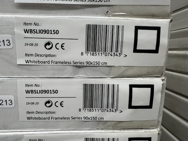 8 whiteboard slimline series magnetic 90x150 cm sam creative, wbsli090150 - afbeelding 3 van  3