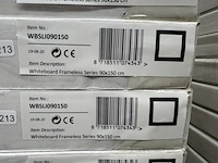 8 whiteboard slimline series magnetic 90x150 cm sam creative, wbsli090150 - afbeelding 3 van  3