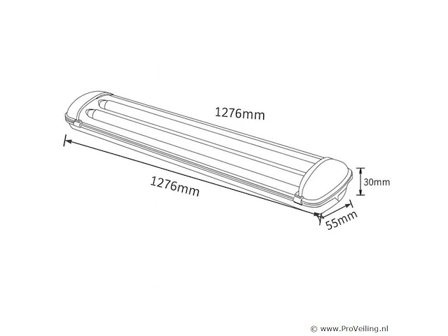 8 x dubbele tl armatuur 120cm – ip65 waterdicht – fluorescerend frame – binnen / buiten - afbeelding 5 van  6