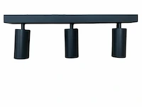8 x gu10 opbouwarmatuur – 3 draaibare spots – zwart – aluminium – draaibaar 350°/70° – ip20 - afbeelding 2 van  5