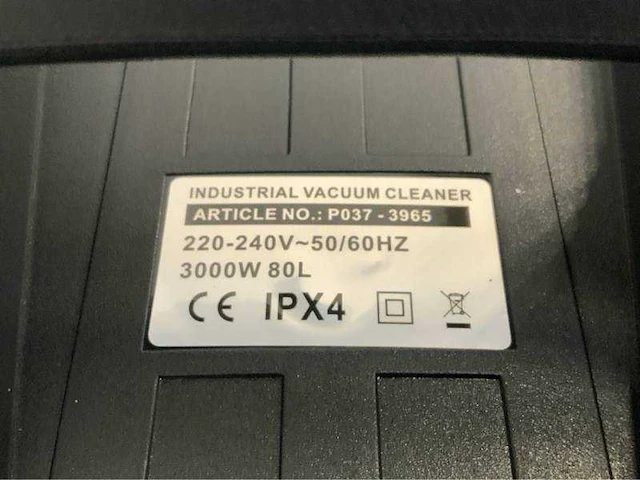 80l - industriële stofzuiger 3000w - afbeelding 10 van  13