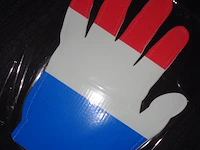 80x foamhanden 40x30cm rood wit blauw - afbeelding 1 van  3