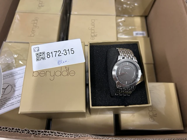 82x dameshorloge met metalen schakelketting berydale, bd702-2 - afbeelding 1 van  6