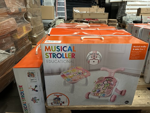 8x 2-in-1 baby walker/loopwagen (loopwagen en speeltafel) musical stroller - afbeelding 1 van  5