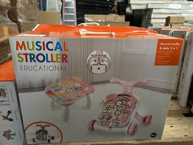 8x 2-in-1 baby walker/loopwagen (loopwagen en speeltafel) musical stroller - afbeelding 2 van  5