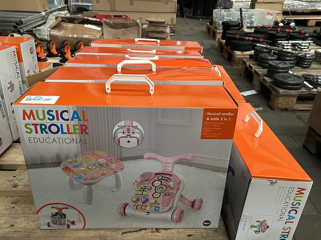 8x 2-in-1 baby walker/loopwagen (loopwagen en speeltafel) musical stroller - afbeelding 1 van  5