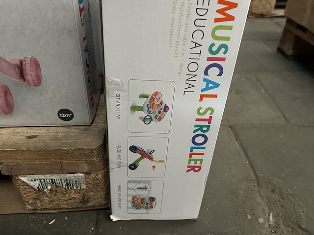 8x 2-in-1 baby walker/loopwagen (loopwagen en speeltafel) musical stroller - afbeelding 5 van  5