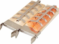8x barbecue rookplank met rvs klemmen meateor - afbeelding 2 van  8