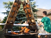 8x barbecue rookplank met rvs klemmen meateor - afbeelding 3 van  8