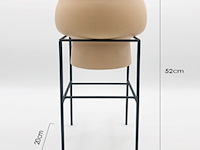 8x bloempot op metalen standaard 25x52 cm - afbeelding 1 van  1