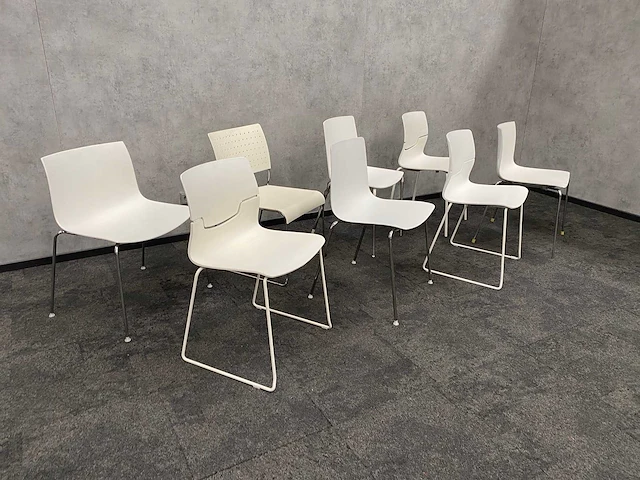 8x conferentiestoel designmix wit - afbeelding 1 van  29
