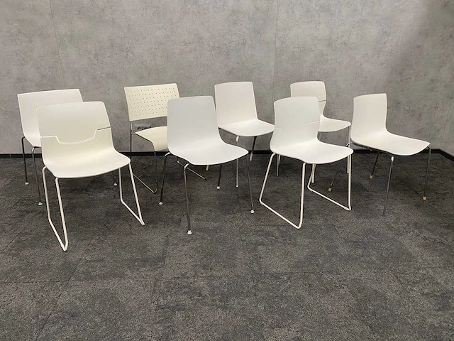 8x conferentiestoel designmix wit - afbeelding 21 van  29