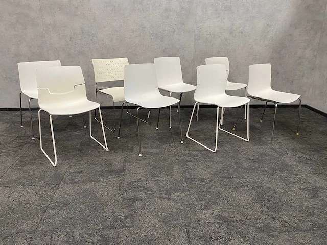 8x conferentiestoel designmix wit - afbeelding 22 van  29