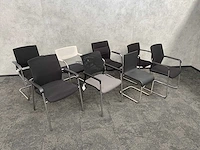 8x conferentiestoel designmix zwart/chroom - afbeelding 1 van  26