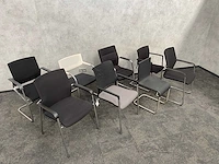 8x conferentiestoel designmix zwart/chroom - afbeelding 19 van  26