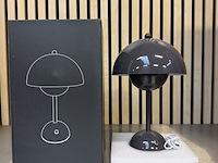 8x design tafellamp verschillende kleuren wit licht, dimbaar en oplaadbaar usb-c, dark grey - afbeelding 1 van  5