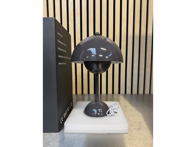 8x design tafellamp verschillende kleuren wit licht, dimbaar en oplaadbaar usb-c, dark grey - afbeelding 3 van  5