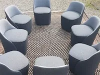 8x designstoel langranja, room pouf, grijs/blauw, bouwjaar 2021 - afbeelding 1 van  9