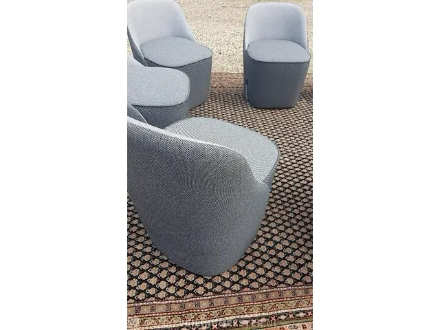 8x designstoel langranja, room pouf, grijs/blauw, bouwjaar 2021 - afbeelding 7 van  9