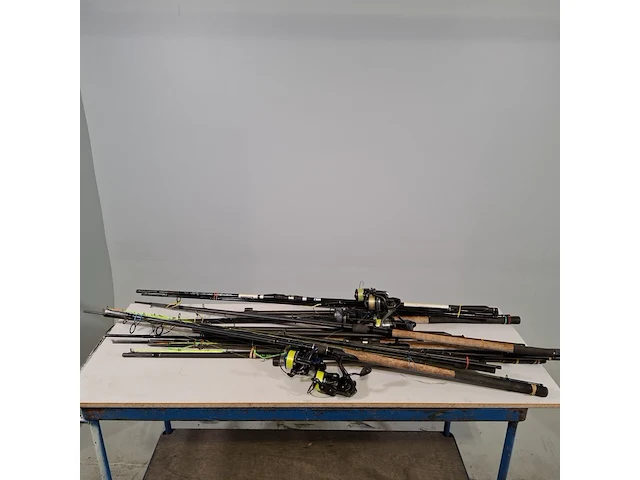 8x diverse vishengels en toebehoren, o.a.shimano, konger - afbeelding 1 van  30