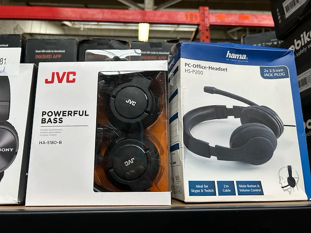 8x diversen w.o. koptelefoon, oordoppen, w.o. philips, sony, jvc - afbeelding 2 van  4