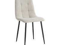 8x eetkamerstoel billy zonder arm - angus lichtgrijs - afbeelding 1 van  5