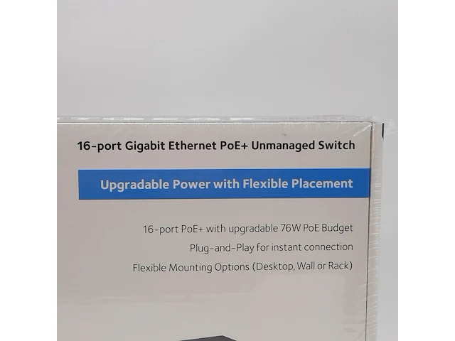 8x ethernet switch, netgear, 16 port gigabit ethernet poe+ unmanaged switch - afbeelding 3 van  5