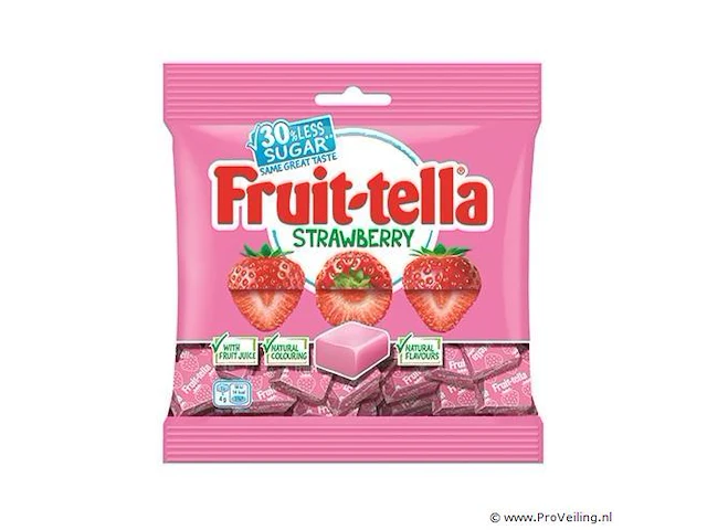 8x fruit-tella strawberry - 120gr - tht 1/25 - afbeelding 1 van  1