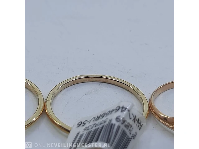 8x gouden ring, 14 karaats - afbeelding 3 van  14