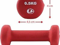 8x halterset met soft-touch-greep 2x0,5kg ultrasport - afbeelding 2 van  3