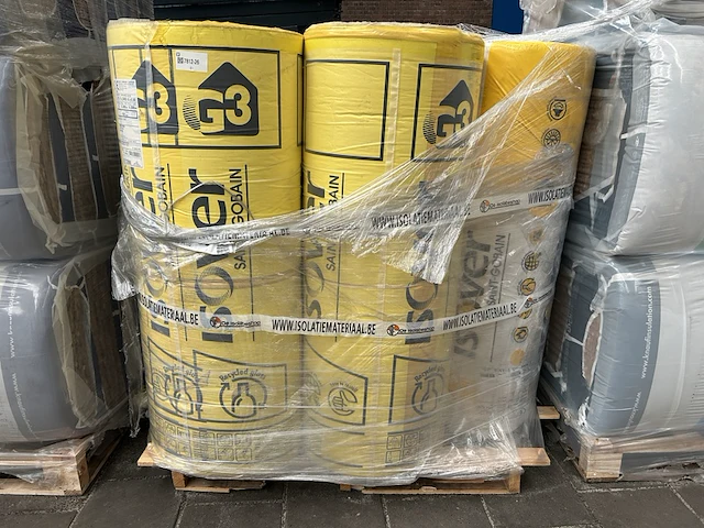 8x isolatie 8000x600x150mm rd:3,75(=4,80m) isover rollisol plus - afbeelding 1 van  5