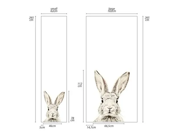 8x magnetisch behang groovy magnets, rabbit - afbeelding 3 van  4