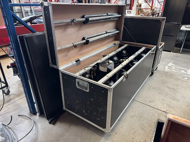 8x par64 beam lamp, statieven met flightcase - afbeelding 3 van  10