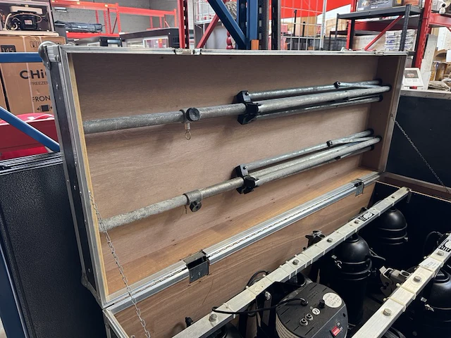 8x par64 beam lamp, statieven met flightcase - afbeelding 4 van  10