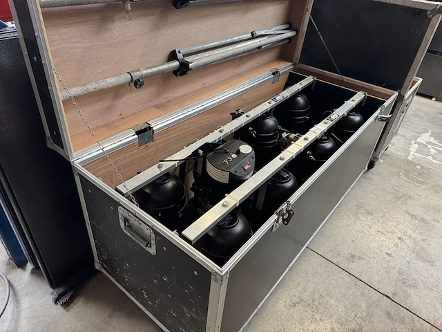 8x par64 beam lamp, statieven met flightcase - afbeelding 5 van  10